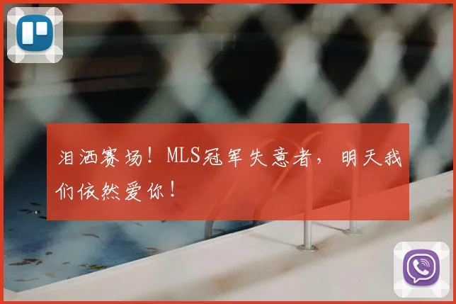 泪洒赛场！MLS冠军失意者，明天我们依然爱你！